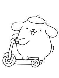 Pompompurin sur la trottinette
