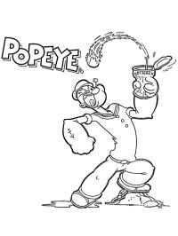 popeye mange des épinards