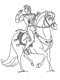 Prince Hans sur son cheval