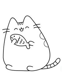 Pusheen avec poisson