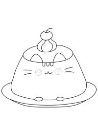 Flan au pudding Pusheen