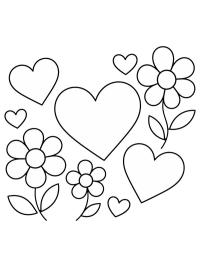 C&oelig;urs et fleurs simples