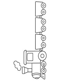 Train &agrave; vapeur simple avec wagons
