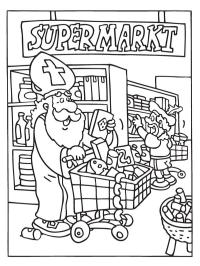 Saint Nicolas au supermarché