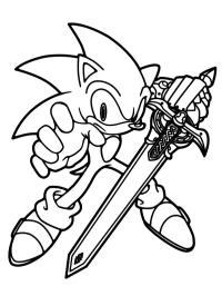Sonic avec l'épée caliburn