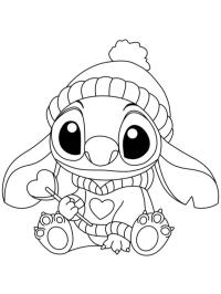 Stitch avec bonnet d'hiver