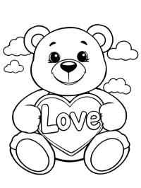 Nounours avec un cœur