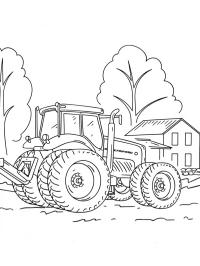 Tracteur à la ferme