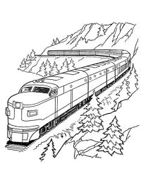 Train dans les montagnes