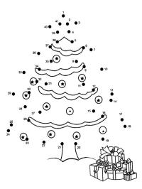 Connecter les points de l'arbre de Noël