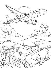 Avion dans l'air