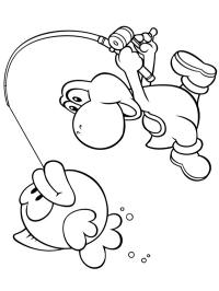 Yoshi attrape Cheep Cheep