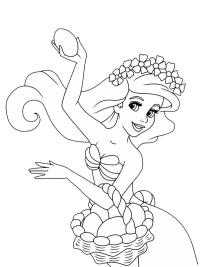 Sir&egrave;ne Ariel avec des &oelig;ufs de P&acirc;ques