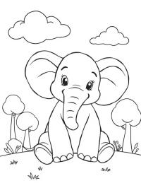 éléphant assis
