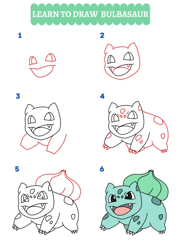 Comment dessiner Bulbasaur