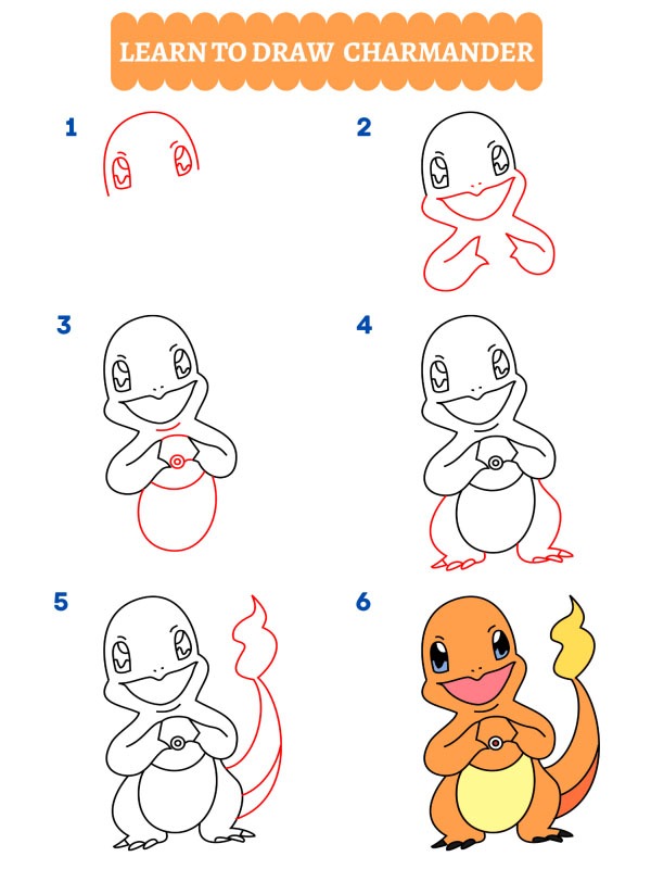 Comment dessiner Charmander