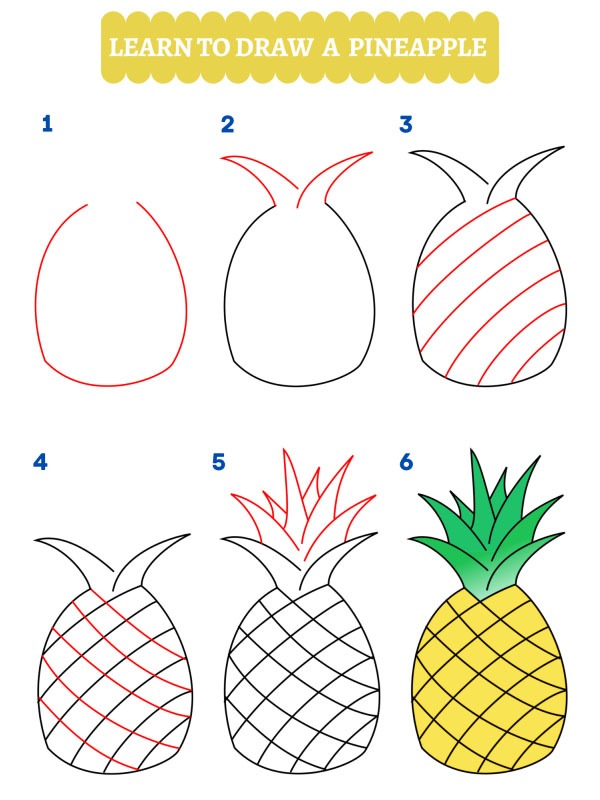 Comment dessiner un ananas