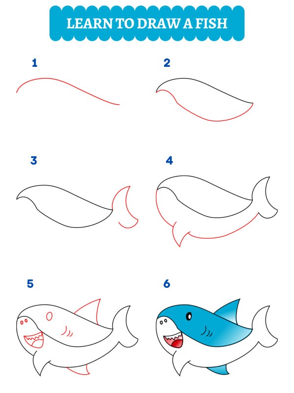 Comment dessiner un requin