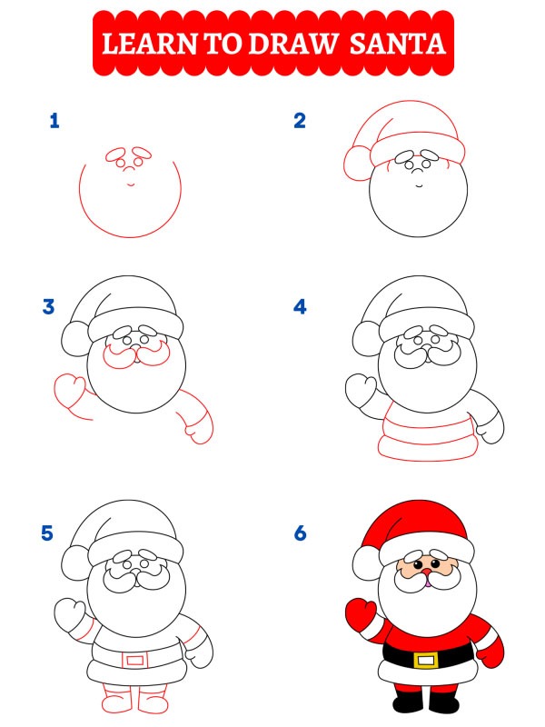 Comment dessiner le Père Noël