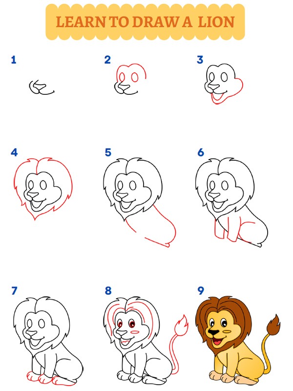 Comment dessiner un lion ?