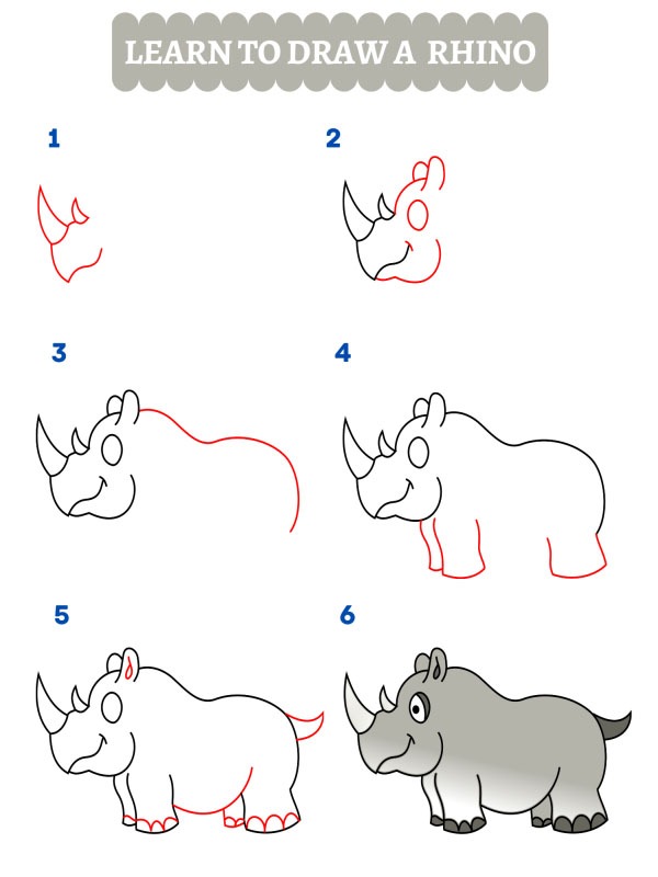 Comment dessiner un rhinocéros