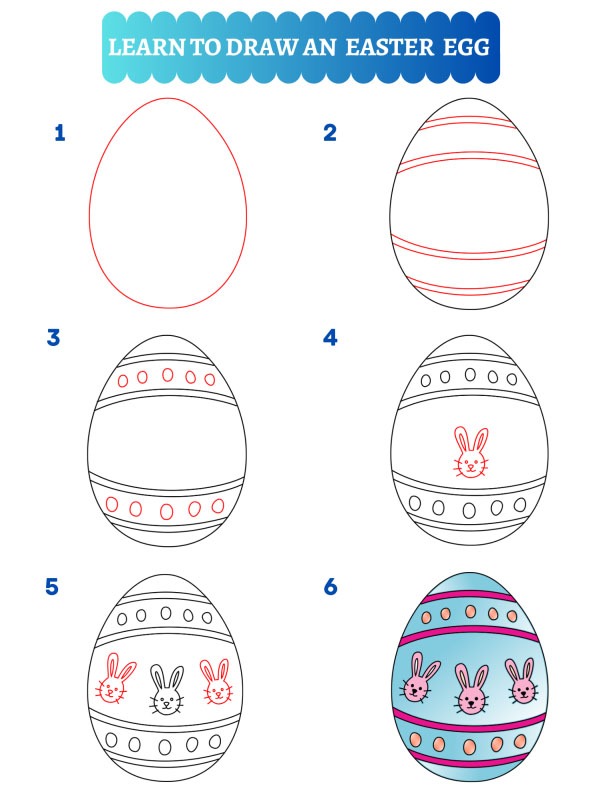 Comment dessiner un œuf de Pâques