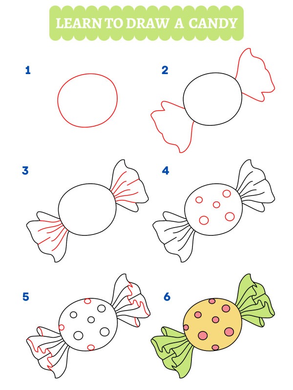 Comment dessiner un bonbon