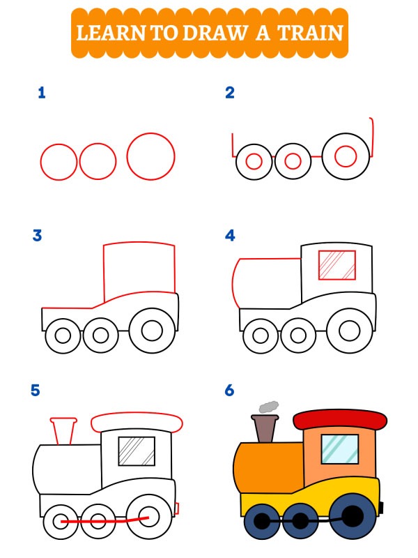 Comment dessiner un train
