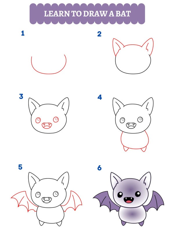 Comment dessiner une chauve-souris ?