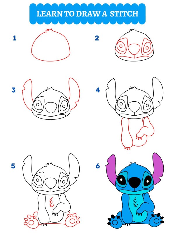 Comment dessiner Stitch