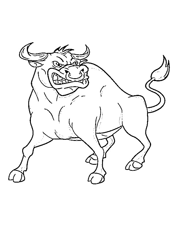 taureau en colère Coloriage taureau en colère Coloriage