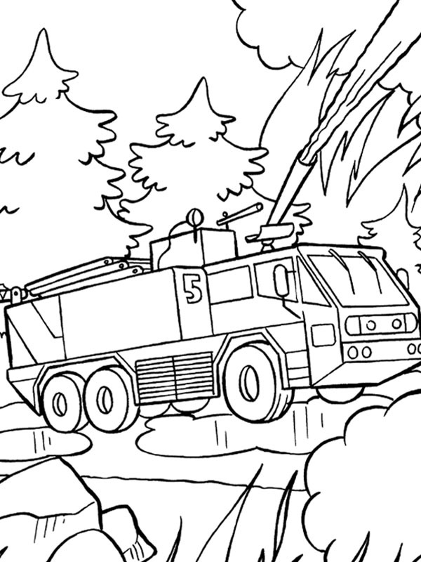 Camion de pompier Coloriage Camion de pompier Coloriage