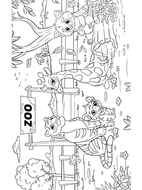 Animaux du zoo Coloriage Animaux du zoo Coloriage