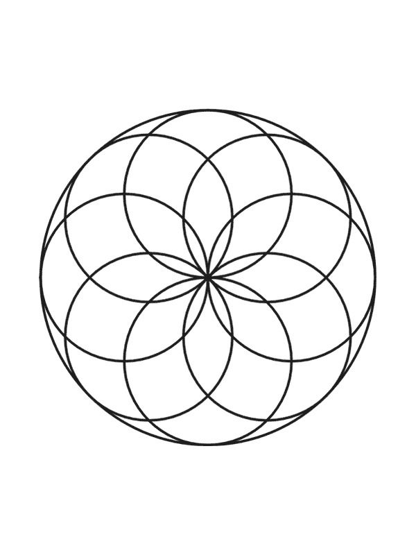 Mandala simple Coloriage