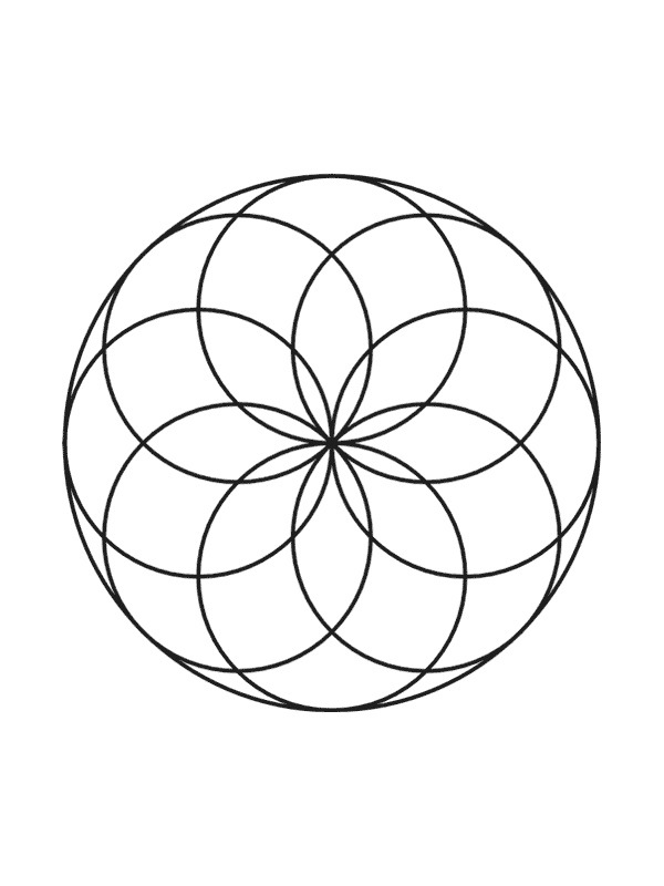 Mandala simple Coloriage Mandala simple Coloriage