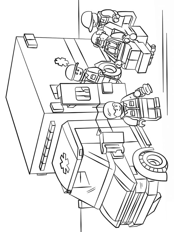 Ambulance LEGO Coloriage Ambulance LEGO Coloriage