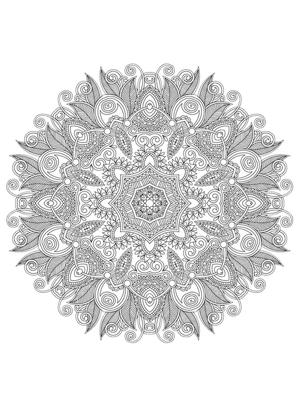 Mandala pour adultes Coloriage Mandala pour adultes Coloriage
