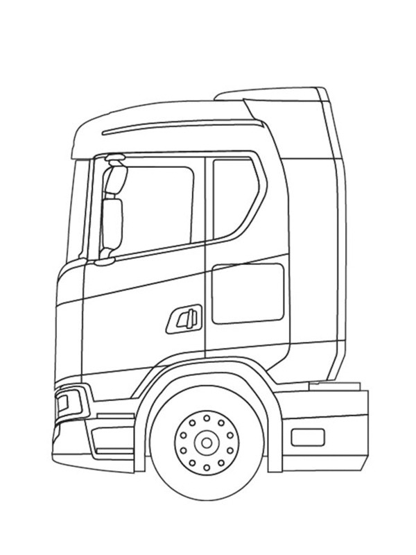 Camion Scania Coloriage
