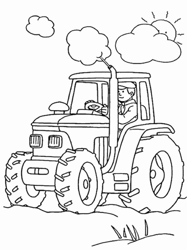 tracteur Coloriage