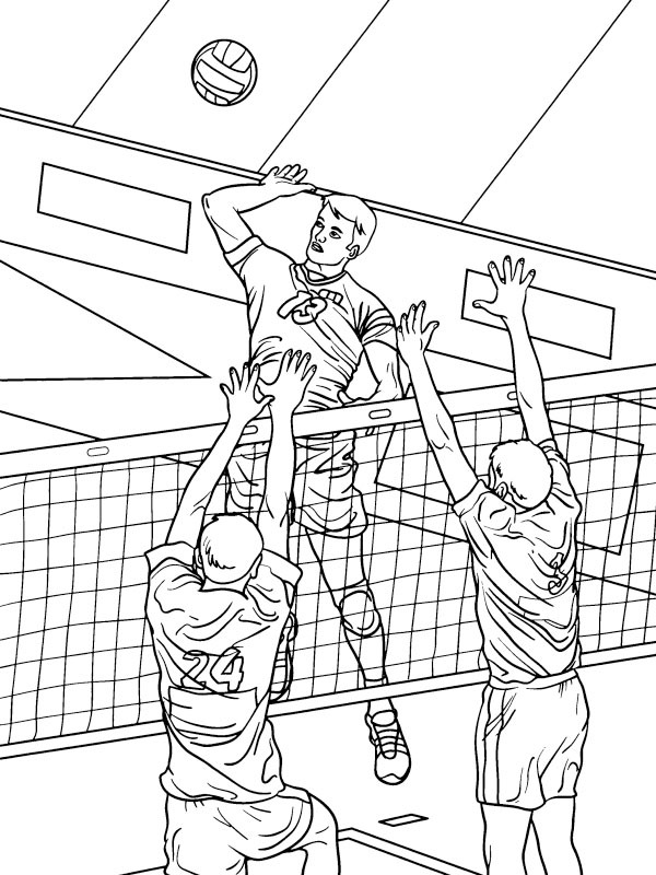 Jouer au volley-ball Coloriage Jouer au volley-ball Coloriage