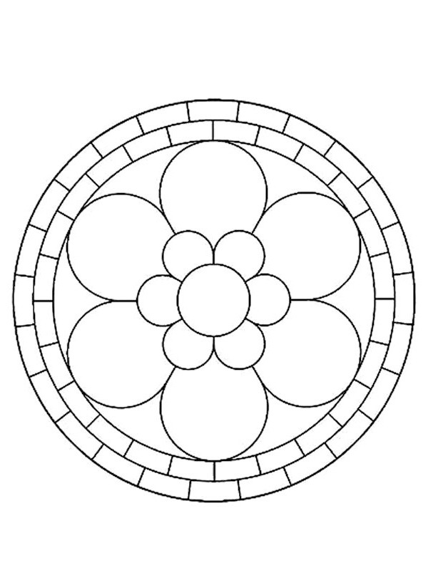 Mandala simple Coloriage Mandala simple Coloriage