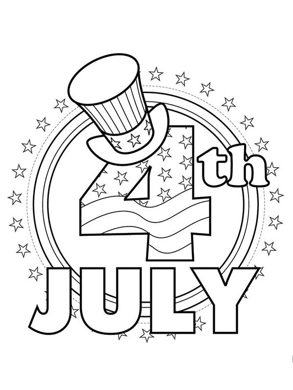 4th of july Coloriage