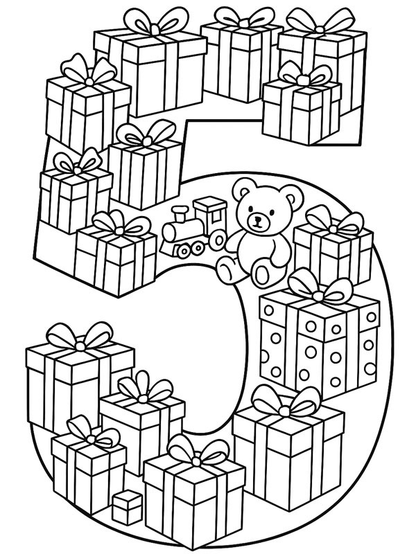 Cadeaux du 5 d&eacute;cembre Coloriage