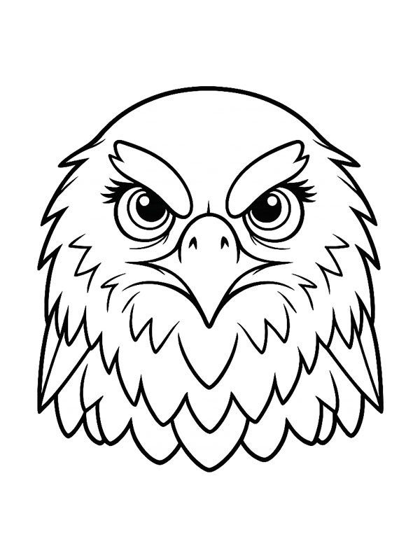 T&ecirc;te d'aigle Coloriage
