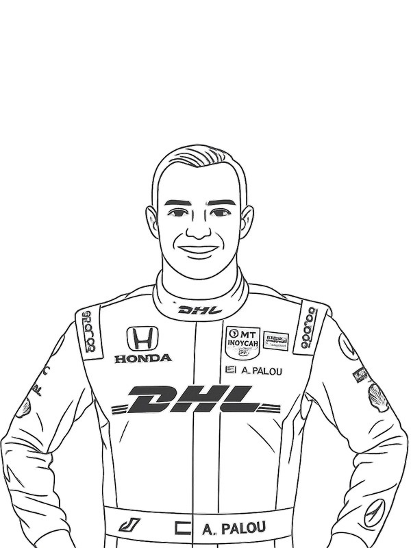Álex Palou Coloriage Álex Palou Coloriage
