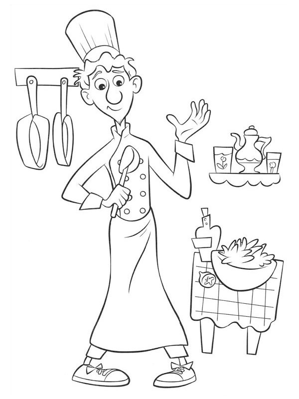 Alfredo Linguini Coloriage Alfredo Linguini Coloriage