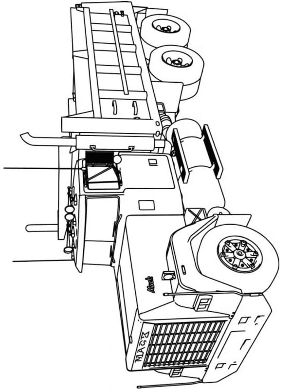 Camion américain Coloriage