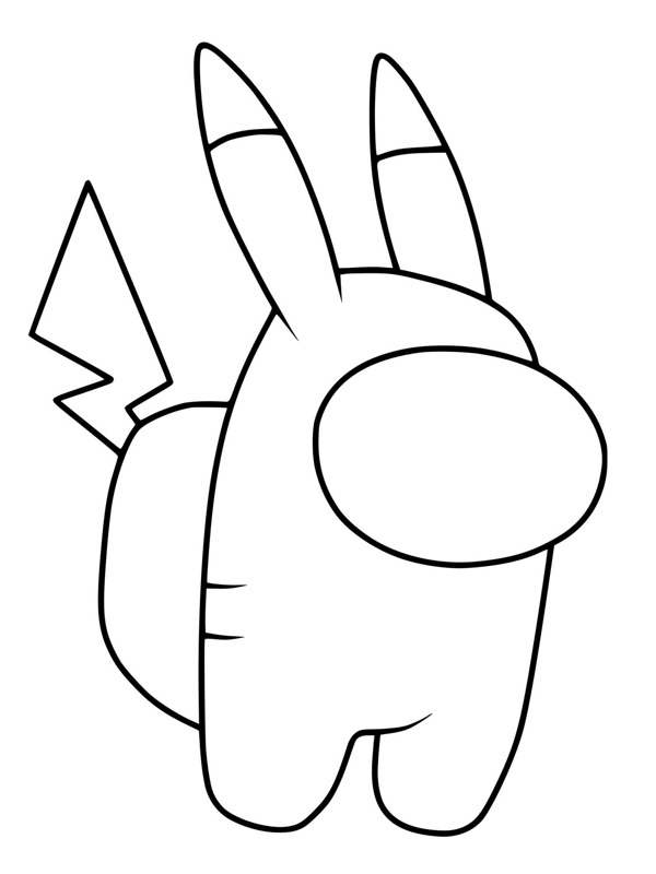 Among Us Pikachu Coloriage Among Us Pikachu Coloriage