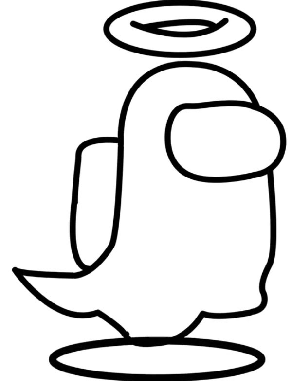 Among Us Fantôme Coloriage Among Us Fantôme Coloriage