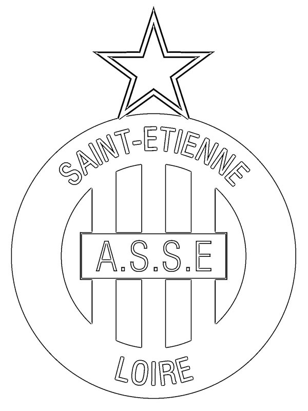 AS Saint-Étienne Coloriage
